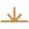 Ekena Millwork Saratoga Rough Sawn Timber Gable Bracket, Western Red Cedar, 84"W x 45"H x 4"D x 6"F, 13/12 Pitch GBW084X45X0406SAR00RWR - alternate 1